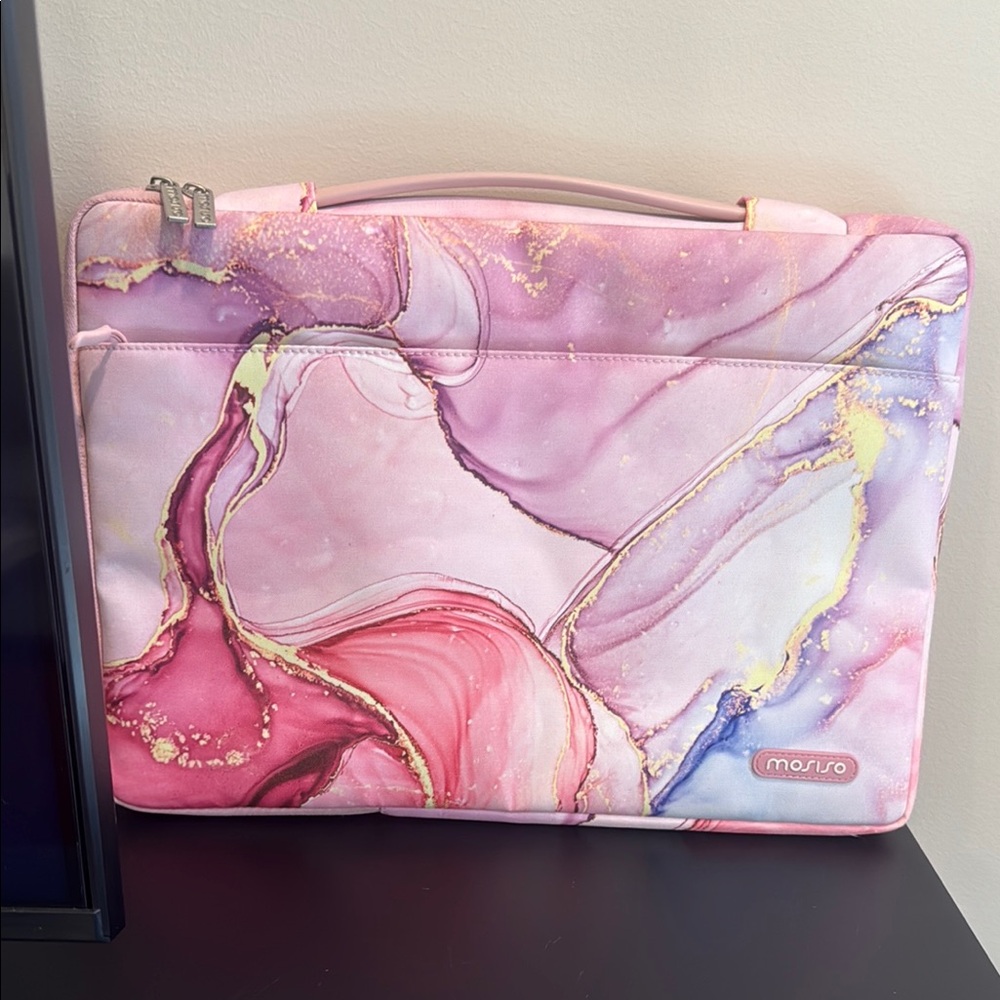 Mosiso 15-16 inch Pink Marble Laptop Sleeve